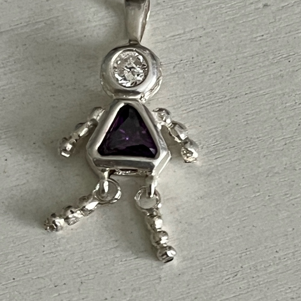 Cute Sterling February Girl Charm